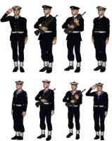 Marins et officiers - garde d'honneur x 80 1/350 - impression 3D