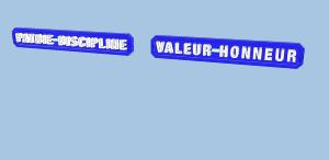Plaques doubles Valeur-Honneur, Patrie-Discipline x8 1/350 - impression 3D