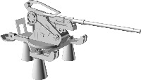 Flak 20mm C30 DKM 1/350 x4 en impression 3D