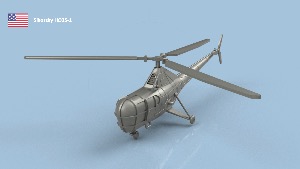 Sikorsky HO3S-1 Dragonfly 1/144 x1 - impression 3D