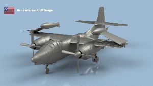 North American Savage x2 1/700 - impression 3D