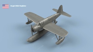 Vought OS2U Kingfisher 1/100 x1 - impression 3D