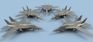F-14 Tomcat / Bomcat 1/700 x5 - impression 3D