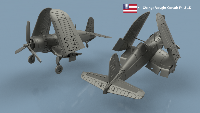 Change Vought Corsair F4 U-1D ailes pliées x5 1/400 - impression 3D