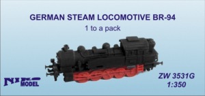 GERMAN STEAM LOCOMOTIVE BR-94 (1 to a pack) 1/350