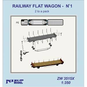 RAILWAY FLAT WAGON - no1 (2 to a pack)