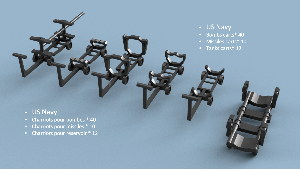 Assortiment charriots US Navy 1/350 x62 - impression 3D