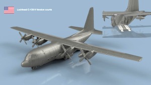 Lockheed C-130 Hercules x1 1/700 - impression 3D