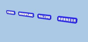 Plaques Valeur-Honneur-Discipline-Patrie x8 1/400 - impression 3D