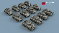 1:350 SHERMAN M4A3 x12 - 3D printing