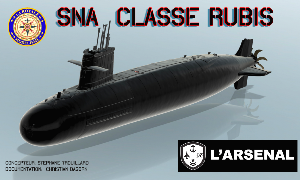 Sous-marin SNA classe Rubis 1/700 - en impression 3D