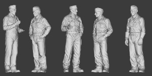 Personnages U-Boat WWII : Vie à Bord x 5 1/72 - impression 3D