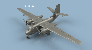 S-2 Tracker x2 1/700 - impression 3D