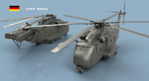 CH-53 Allemagne 1/350 x2 - impression 3D
