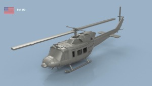 Bell 212 / 212 ASW 1/200 x1 - impression 3D
