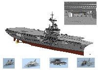 PRECOMMANDE PACK2- Porte-avions Charles de Gaulle + hangar + groupe aérien OFFRE SPECIALE 1/400 - impression 3D