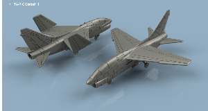 TA-7 C Corsair II ailes repliées x5 1/400 - impression 3D