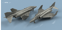 F-4 J Phantom II ailes repliées x5 1/700 - impression 3D