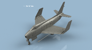 FJ-4 B Fury ailes repliées x5 1/700 - impression 3D