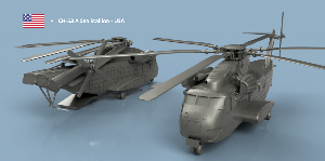 CH-53 US 1/700 x2 - impression 3D