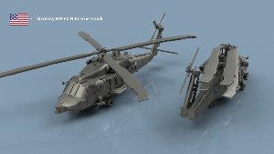Sikorsky HH-60 H RescueHawk x4 1/700 - impression 3D