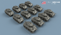 1:350 SHERMAN M4A3E2 JUMBO x12 - 3D printing