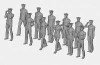 Marins et officiers - tenue de sortie x 80 1/350 - impression 3D