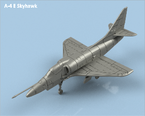 A-4 E Skyhawk x5 avec armement 1/400 - impression 3D