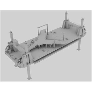 Ponton déchargement SPUD pour LST 1/350