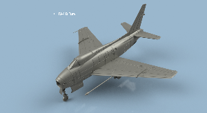 FJ-4 B Fury ailes dépliées x5 1/350 - impression 3D