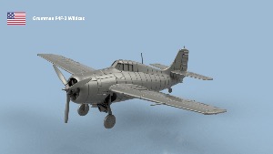 Grumman F4F Wildcat 1/700 x5 - impression 3D