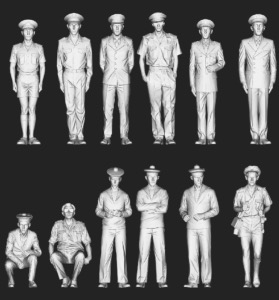Equipage - Marine Nationale 1960-1980 x 40 1/700 - impression 3D