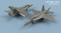 F18 F SUPER HORNET air-air ailes dépliées x5 1/400 en impression 3D