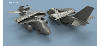ES-3 A Shadow ailes repliées x5 1/700 - impression 3D