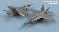 F18 E SUPER HORNET air-air ailes dépliées x5 1/400 en impression 3D