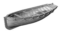 Dinghy Royal Navy 1/700 x5 - impression 3D