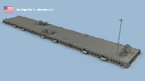 Quai US Moderne de San Diego 1/700 - impression 3D