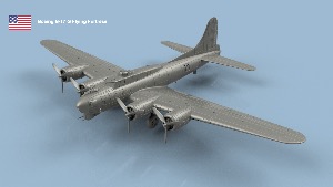 Boeing B-17 Flying Fortress 1/400 x1 - impression 3D