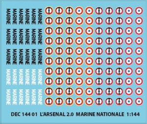 Cocardes Aéronautique Navale Marine Nationale 1/144