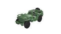 Jeep Willys débâchée x5 1/100 en impression 3D