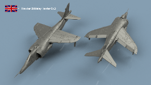 Hawker Siddeley Harrier Gr.3 x5 1/400 - impression 3D