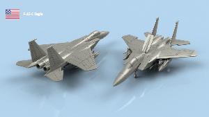 McDonnell Douglas F-15 1/700 x5 - impression 3D