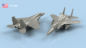 McDonnell Douglas F-15 1/400 x5 - impression 3D