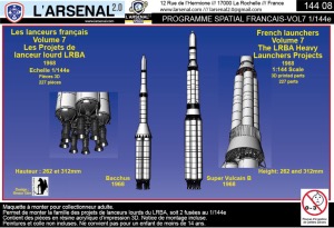 Programme spatial français-Vol7 1/144 - LES PROJETS DE LANCEUR LOURD DU LRBA (en impression 3D)