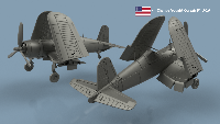 Change Vought Corsair F4 U-1 ailes pliées x5 1/400 - impression 3D