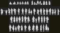 Personnages Civils WWII – Collection "Liberty" x 80 1/700 - impression 3D