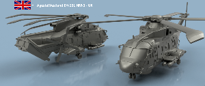 AgustaWestland EH-101 UK 1/350 x2 - 3D printed