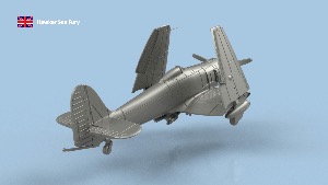 Hawker Sea Fury 1/700 x5 - impression en 3D